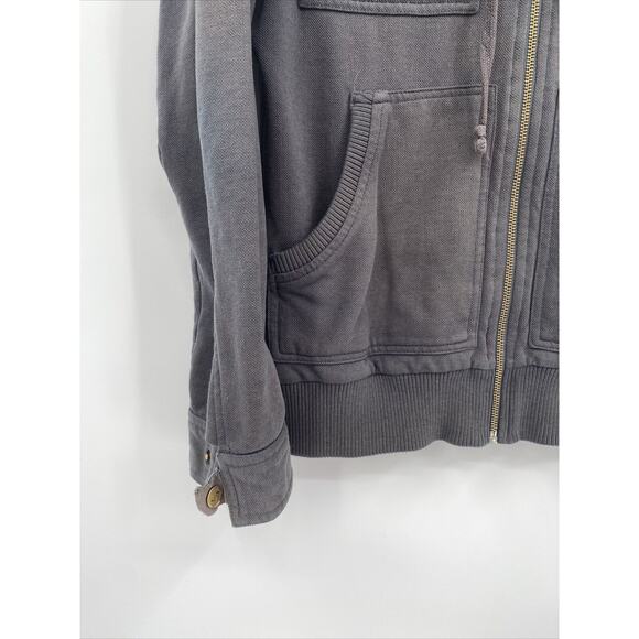 RVCA Mens Long Sleeve with Front Pockets Full Zip Hoodie Jacket Gray Size S - Picture 2 of 10